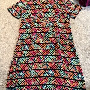 Colorful Geometric Pattern Dress